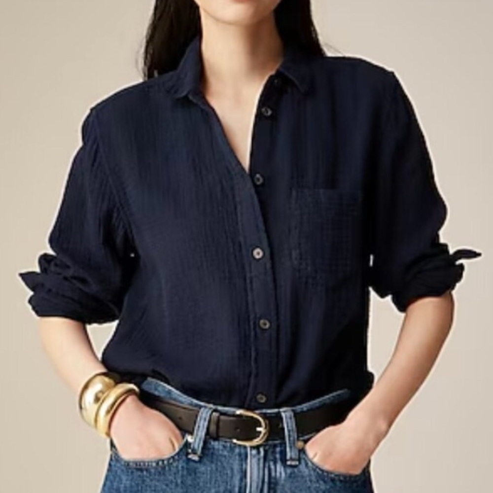 Women's J. Crew Garçon Gauze Button Down Shirt